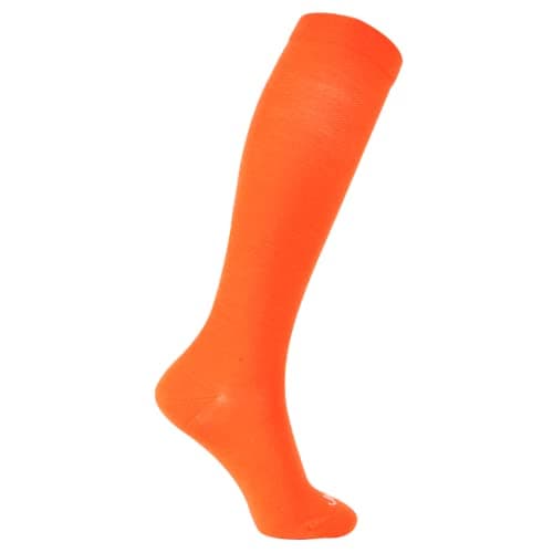 JAVIE 80% Merino Wool Ultra Soft 15-20mmHg Graduated Compression Socks for Women and Men, Orange, S