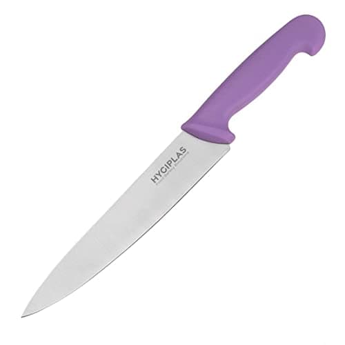 Hygiplas Stainless Steel Cooks Knife, Purple, 8.5"