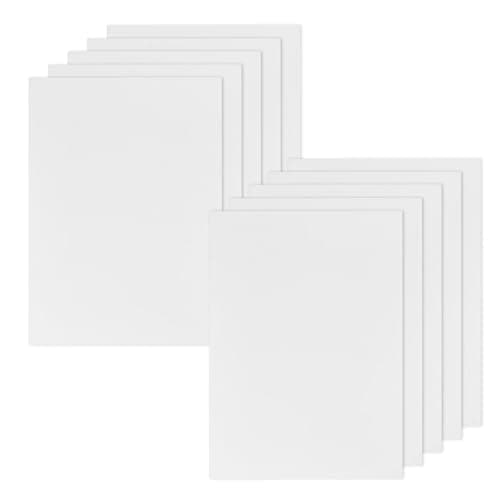 10Pcs A4 File Folder, A4 Cardboard folders with Cards Slot, 300gsm Square Cut Folder Single Insert Folder, Presentation Document Folders, Paper Portfolio for School Office Home, 31x22cm, White