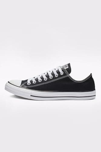 Mens Canvas Lace up Sporty Low Top Outdoor Trainers Sneakers Pumps Plimsolls with Rubber Toe Cap Shoes Black Size 8 — view 5