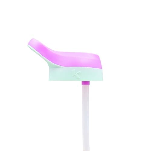 HOX Squishmallows 600ml Kids Water Bottle with Flip Spout Lid, Straw & Carry Loop – Cute Pastel Kawaii Design, Leak Resistant School Drink Bottle, BPA Free Travel Cup for Children — view 6
