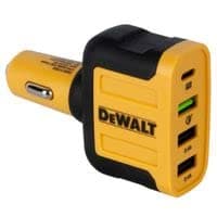 DEWALT Heavy Duty 4 Port USB C Car Charger Multiport, Fast 60W USB Cigarette Lighter Adapter, PD Type C Multi Car Phone Charger, Cell Phone Automobile Chargers Compatible w/iPhone 16/15, Samsung — view 4