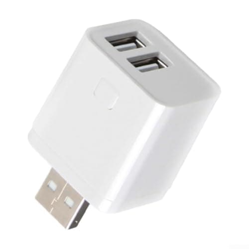 For for tuya for zigbee for Smart USB Adapter Switch 1-3 Gang, Small 5-12V USB Power Module, App Controlled via for tuya Smart, Compatible with for alexa, Customizable Schedules, White Color(2 Gang)