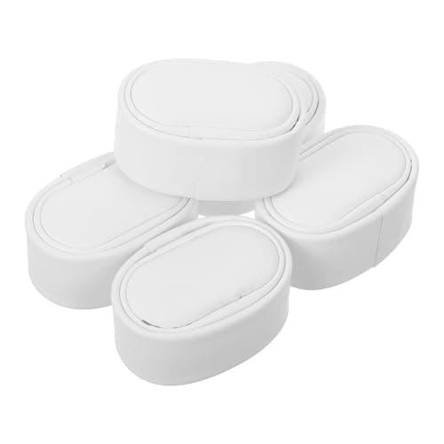 TOYANDONA Small Watch Winder Pillow Inserts 5pcs White Pu Velvet Cotton