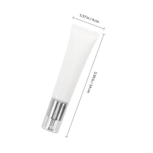 NUOBESTY 35g Plastic Refillable Cosmetic Sub Bottle with Pump Dispenser for Moisturiser, Sleek Silver Tube for Dispensing Cosmetics and Storing Lotions, for Travel and Business Trips — view 2
