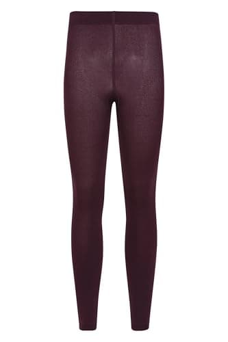 Mountain Warehouse Isotherm Womens Brushed Leggings - Lightweight Ladies Tights, Breathable, Thermal Underwear, Warm - Best for Skiing, Snowboarding Burgundy M — view 3