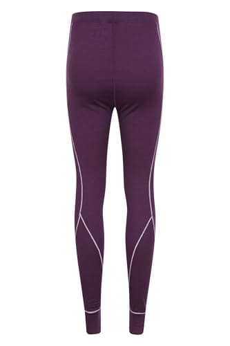 Mountain Warehouse Asgard Merino Womens Thermal Pants - Warm & Cosy Quick Dry Ladies Leggings, Quick Wicking Baselayers - Winter Camping, Outdoors, Travelling & Hiking Purple 16 — view 3