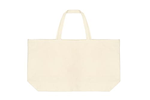 Bronta Mill Jumbo Oversized Heavy Duty Tote Bag, Beach, Shopping, Everyday Large 100% Cotton Canvas Eco Friendly Shoulder Bag – Natural 100% Cotton (Natural, Pack of 1) — view 3