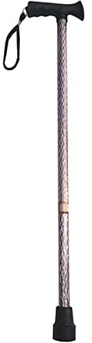 Luxury Ladies Engraved Etched Adjustable Walking Stick Cane with Soft Grip Gel Ergonomic Handle for Women - 25.5” – 35.5” (Engraved Rose Gold) — view 6