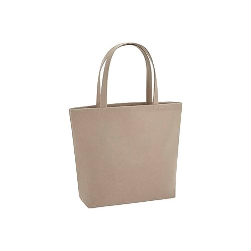 BagBase Felt Shopper Bag (One Size) (Charcoal Melange) — view 6