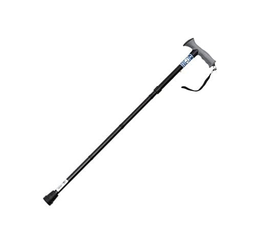Drive Devilbiss Height Adjustable Folding Walking Stick with Gel Grip, Black — view 2