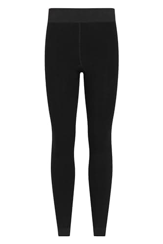Mountain Warehouse Womens Fluffy Fleece Lined Thermal Leggings Multipack - Lightweight Ladies Pants, Warm & Cosy - Autumn Winter, Outdoors, Travelling & Hiking Black (2 Pack) M — view 2