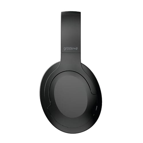 groov e Rhythm Wireless Headphones - Active Noise Cancelling Headphones with 32Hrs of Audio Playback - Bluetooth & 3.5mm Audio Jack - Black — view 4