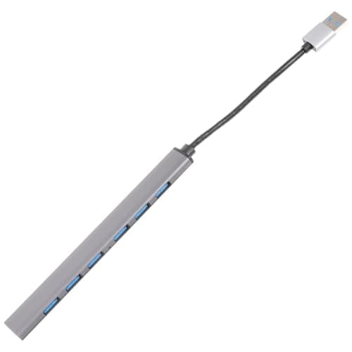 TIKODIDA USB Hub 7-port USB Adapter Aluminum Alloy Small and Practical Special Design Multi-port USB Charger Hub Suitable for Keyboard and Laptop