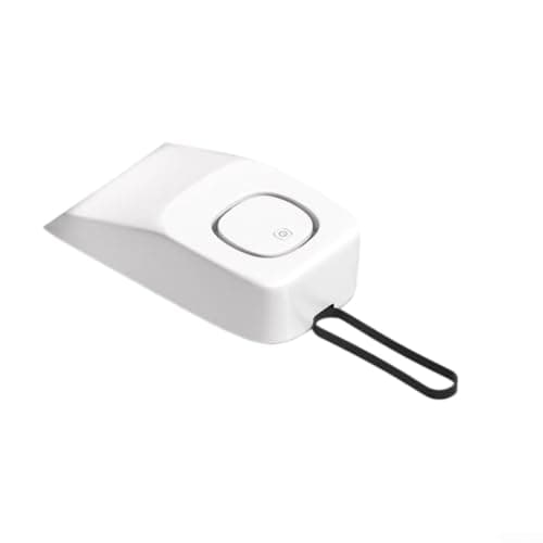 Rechargeable Door Stop Alarm 70dB with Adjustable Sensitivity - Vibration Triggered Wedge for Home Security Travel Safety Kit 10x5.1cm(White)