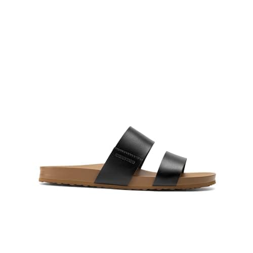 DREAM PAIRS Women's Open Toe Slides Sandals,Size 6,Black — view 4