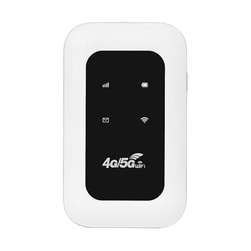 Portable Wifi Router for Travel - Pocket Router,Unlimited Satellite Internet, 5G Wi-Fi pocket Router,Power on and Use,High-Speed 5G Connectivity, Dual-Band Wi-Fi, Wireless Seamless Streaming (White) — view 4