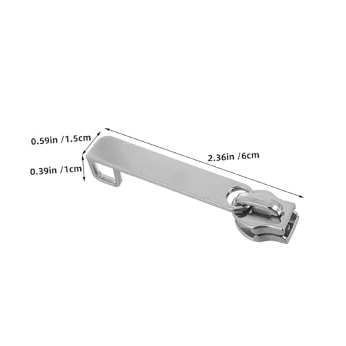 Gatuida 100pcs Detachable Metal Zipper Pull Replacement with Lock Heavy Duty Ergonomic Slider Heads for Luggage Suitcase Backpack Silver Zip Puller Repair Kit — view 2