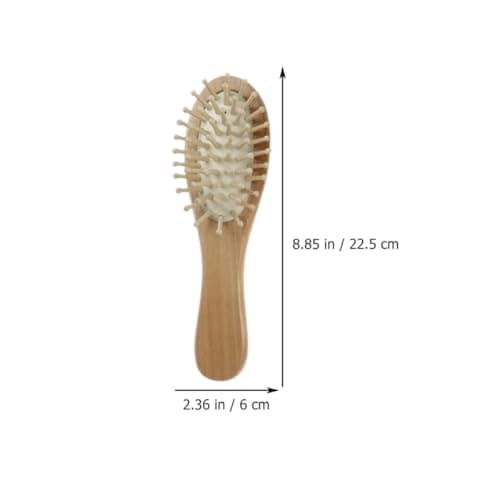 SOIMISS Bath Brush and Comb Kit for Home and Travel, Beech Handle and Wool Material, Promotes and Removes Newborn Scalp Residue, Healthy Bathing Accessory for Boys — view 2