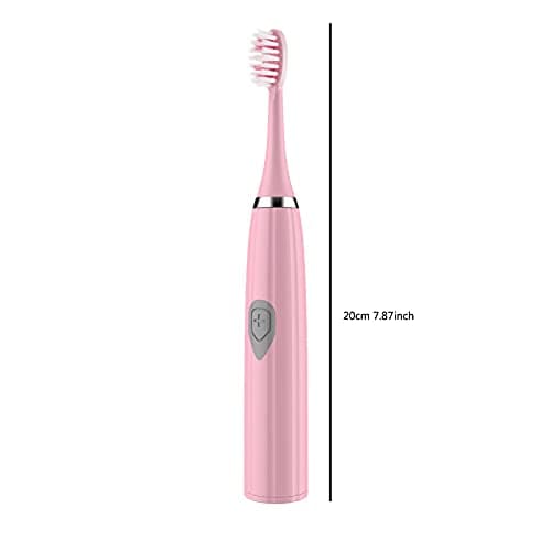 Gelb&Schwarz Battery Electric Toothbrush, 3 Pack Heads, Pink, 5 Modes, 7X Plaque Removal, 30 Days Use, 56g, Adult, Unisex — view 3
