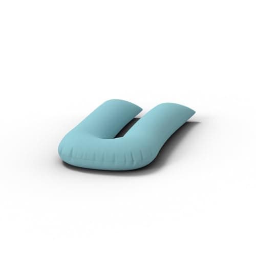 CHILIMILII U-Shaped Pregnancy pillow with Removable polycotton cover-12 Ft U shape Full body pillow- Full Body Cuddly & Maternity Pregnancy Support Pillow (Duck Egg) — view 4