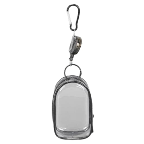 Travel Cable Organizer - Storage Bag Small Pouch, Waterproof Cord Organizer Bag, Transparent Carrying Case Organizer, Travel Bag for Cord, Charger, Earphone, Black, radius, Unisex