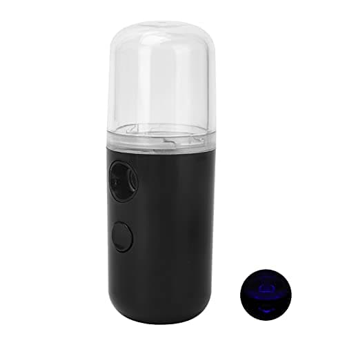 Wangcmcol Facial Mist Spray, Fine Water Mist for Skin Hydration, Portable Travel Size, USB Rechargeable Moisturizer (Black) — view 5