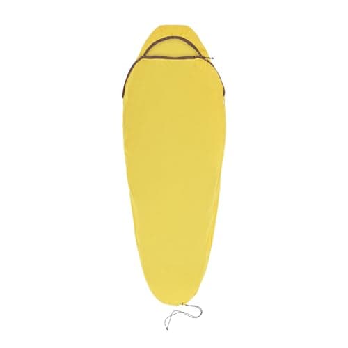 SEA TO SUMMIT - Reactor Sleeping Bag Liner - Compact Mummy With Drawcord - Thermolite For Thermal Boost - Odour Control - Ultra-Sil Stuff Pack - For Backpacking & Camping - Yellow - 268g