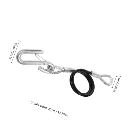 SUPVOX Wire Towing, with Break Universal Coating, 3500lb Strength with Rubber 2pcs Safety Cable Hooks Heavy Duty Steel Trailer Use for Vehicle and Outdoor Towing Tasks — view 2