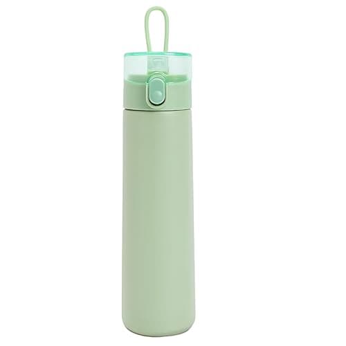 250ml Insulated Small Water Bottle with Straw - 304 Stainless Steel Flask with One-Hand Open Design, Leak-Proof Locking Lid Flask, 4-6 Hours Hot/Cold Retention and Portable for Coffee, Milk(Mint)