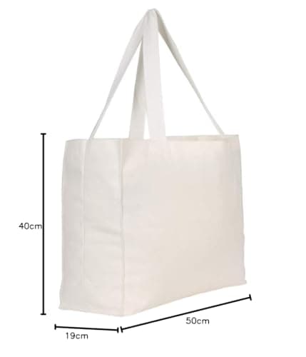 Augbunny Durable 100% Cotton 12oz Canvas Heavy Duty Extra Large Grocery Bag Beach Tote Shopping Bag Multi Purpose Daily Use Tote — view 6