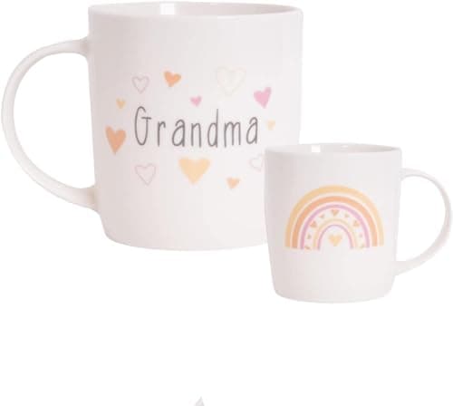 OM Print Hub Grandma Coffee Tea Mug Gift from Grandchildren, Grandson, Granddaughter, Birthday Gift, Christmas, Mother’s Day New Bone China 12oz (Grandma) — view 2
