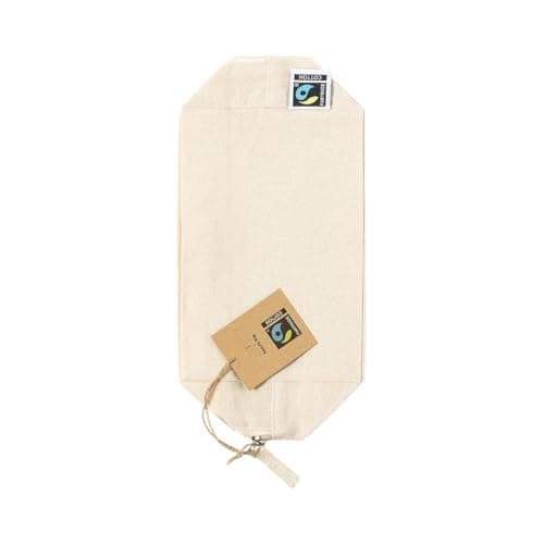 Fairtrade Certified Organic Cotton Toiletry Bag, 180 g/m², 20.5 x 14 x 7.5 cm, Fairtrade Certified, brown, Toiletry Bag — view 4