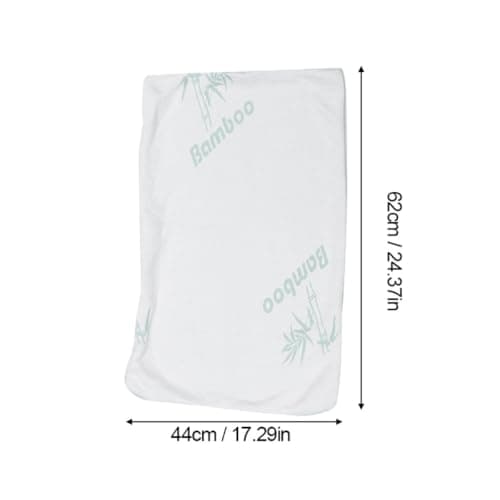 HOLIDYOYO Bamboo Memory Foam Pillow Cover for Single Neck Orthopedic Cervical Pillow Breathable Moisture Wicking Bedding Case for Back Stomach and Side Sleepers 62.00 X 44.00 X 2.00 Cm 1 Pack — view 2