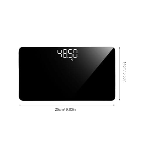 WHAMVOX Portable Travel Scales with Mini Mirror Surface Design Compact Tempered Glass Rechargeable Electronic Scale Random Color for Body Weight for Home Use for Bathroom and Fitness — view 2