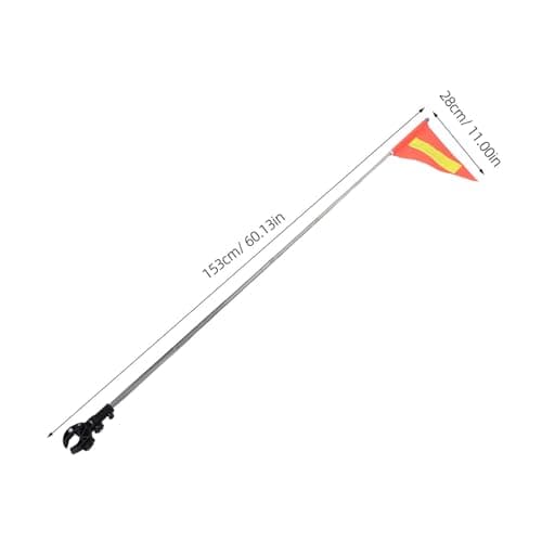 PACKOVE High Visibility Kayak Safety Flag with Polyester Material and Stainless Steel Mount, Easy Installation and Portable Design for Travel and Exploration Trips on Canoes and Kayaks — view 2
