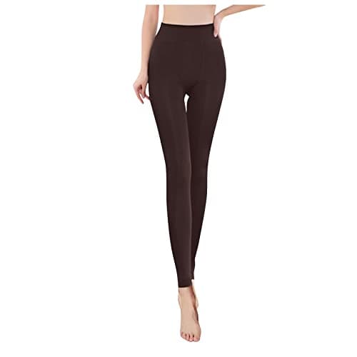 Thermal Leggings Women's Lined Tights Women's Warm Winter Yoga Trousers Lightweight Thin Winter Trousers Fleece Lining Thermal Leggings Cotton Long Underwear Soft Underwear Comfortable Sports Leggings — view 5