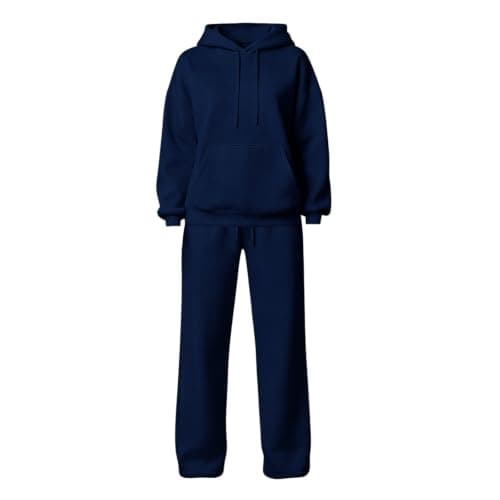 Tracksuit Womens Full Set Pullover Hoodie Wide Leg Trousers 2 Piece Outfits — view 3