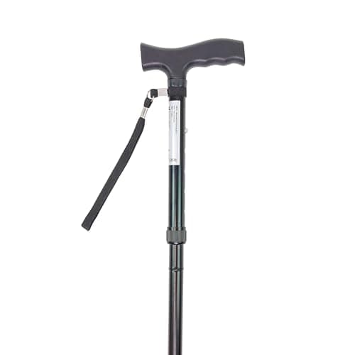 PEPE Mobility Folding Walking Stick for Women and Men, Adjustable, Black — view 3