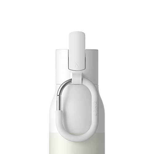 LARQ Bottle Filtered – Insulated Stainless Steel Water Bottle with Filter Straw, Removes Chlorine, PFAS Lead, BPA-Free Leak Proof Flip Top, 24h Cold for Travel Gym Office, 740ml, Granite White — view 4