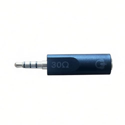 JCALLY Conductor Earphone 3.5 mm to 3.5 mm Impedance Plug Rod 30 ohm 75 150 200 400 600 ohm Noise Cancelling Adapter Resistance Reduce Noise Filter Plug (30 ohm) — view 2