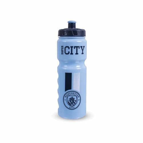 Hy-Pro Officially Licensed Manchester City F.C. Plastic Bottle – 750ml, Water Bottle, 0.75L, Reuseable, Retractable Nozzle, Lightweight, Sports Bottle, BPA Free, Great Man City Gift Idea