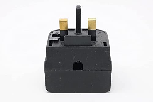 INSPIRETECH Euro to UK Converter. 2 Pin European Power Supply to 3 Pin UK Plug European to UK Adapter (Black) — view 2