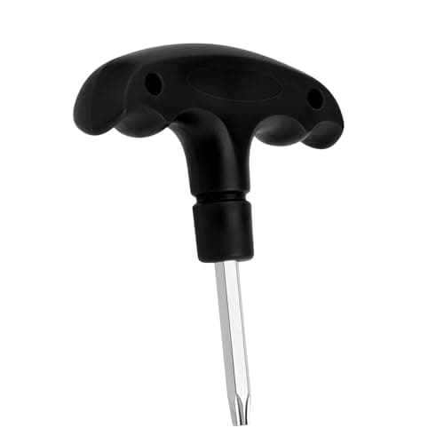 Golf Torque Wrench, Portable Stainless Steel Golf Wrench Tool with Plastic Handle Handheld, Adjustment Golf Club Driver Shaft Adapter Torque Tool Essential Accessory (Black)