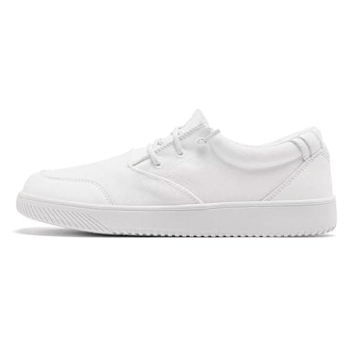 HOBIBEAR Wide Toe Loafers for Men Barefoot Slip On Shoes Unisex Outdoor Comfort Casual Walking Loafers(White,UK 7) — view 3
