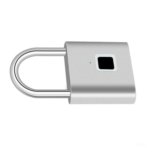 Fingerprint Padlock, Rechargeable for battery Waterproof Keyless to Use Outdoor Indoor Security Lock Portable Biometric for access Quick for unlock(30 Black) — view 3