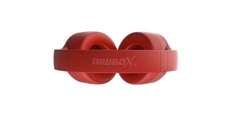 Riwbox Hybrid Active Noise Cancelling Headphones,Wireless Over Ear Bluetooth Headset,60H Playtime,Hi-Res Audio, Foldable,Bluetooth V5.4,Comfort&Immersion for Work,Commuting (Red) — view 5