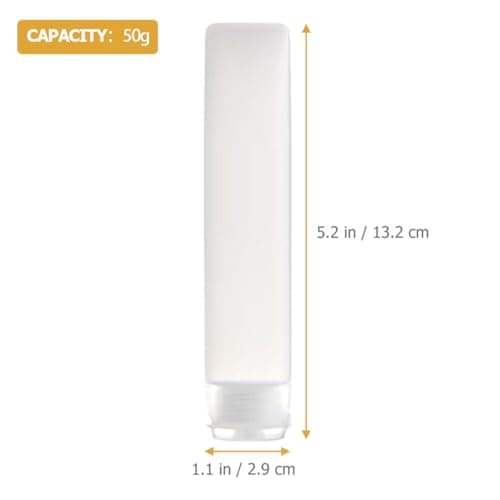 ifundom 10pcs Portable Refillable Empty Lotion Bottles Pe Pp Material with Flip Cap 50g Travel Size Tubes for Cruises and Activities — view 2