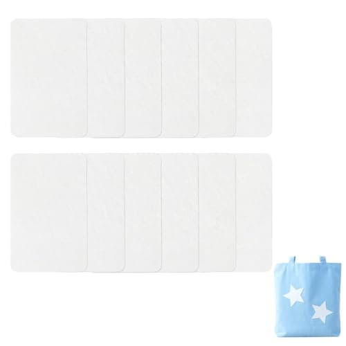 12 Pcs Fabric Repair Patches Cotton Premium Quality Iron on Repair Patches Cuttable White Repair Decorating Kit Clothes Patches Versatile Inside & Outside for Holes Pants Bags 7.5cm*10.5cm