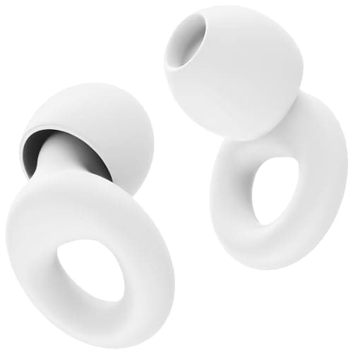 HOYIO Ear Plugs for Noise Reduction–Super Soft, Reusable Hearing Protection in Flexible Silicone for Sleep, Noise Sensitivity & Flights-8 Ear Tips in XS/S/M/L–27dB Noise Cancelling–White